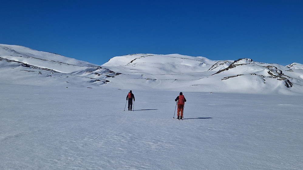 Over Øvre Valdresdalstjørni. Mot Saupsetnosi.