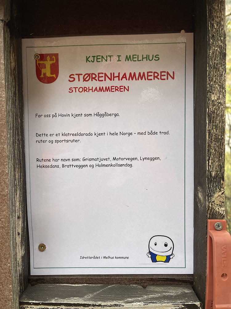 KIM-post ved innsteget der Idrettsrådet i Melhus kommune kanskje har dratt på litt vel mye...