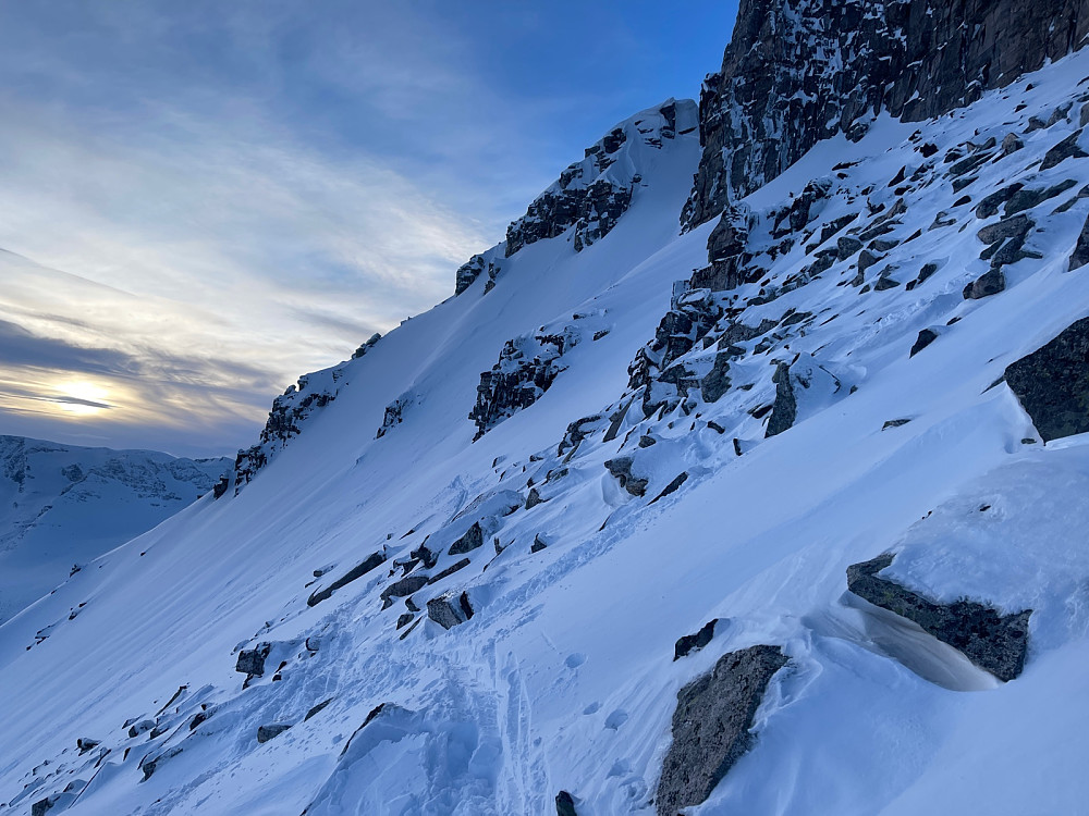 Skisporene viser snupunktet