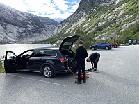 Vi holdt ut dagen på Nigardsbreen