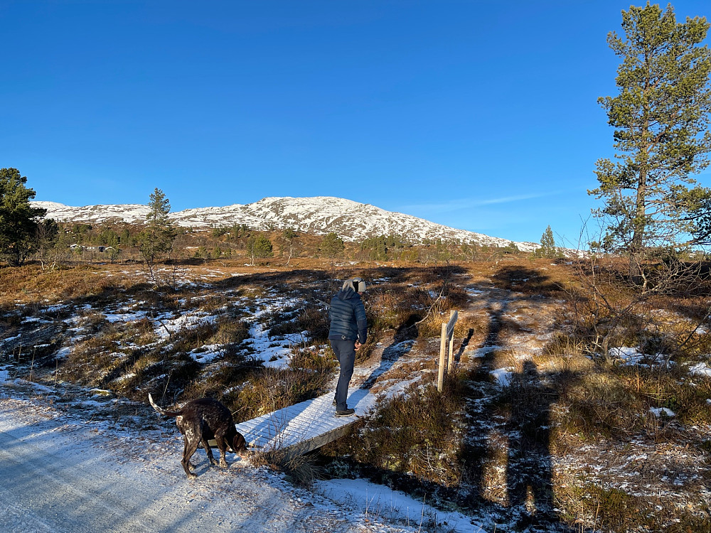 Start fra parkeringen med målet i sikte