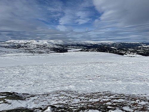 Fra Tollevsrudvarden (1144 m) med utsikt mot nordvest.