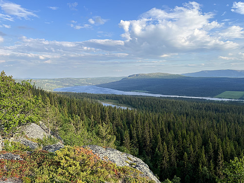 Fra Kvitberget (1000 m) mot Gålåvatnet (778 m).