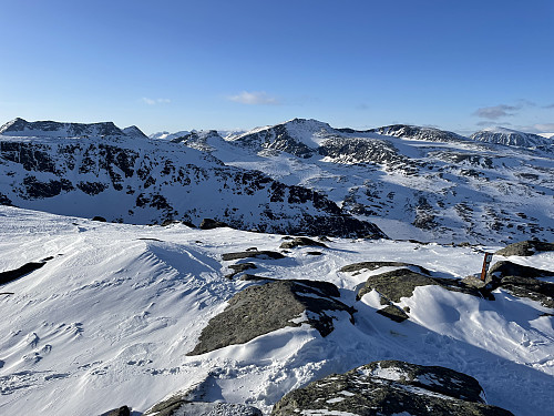Fra Rasletinden (2105 m) mot nord.