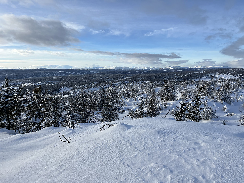 Fra Bjørga (956 m) mot vest.