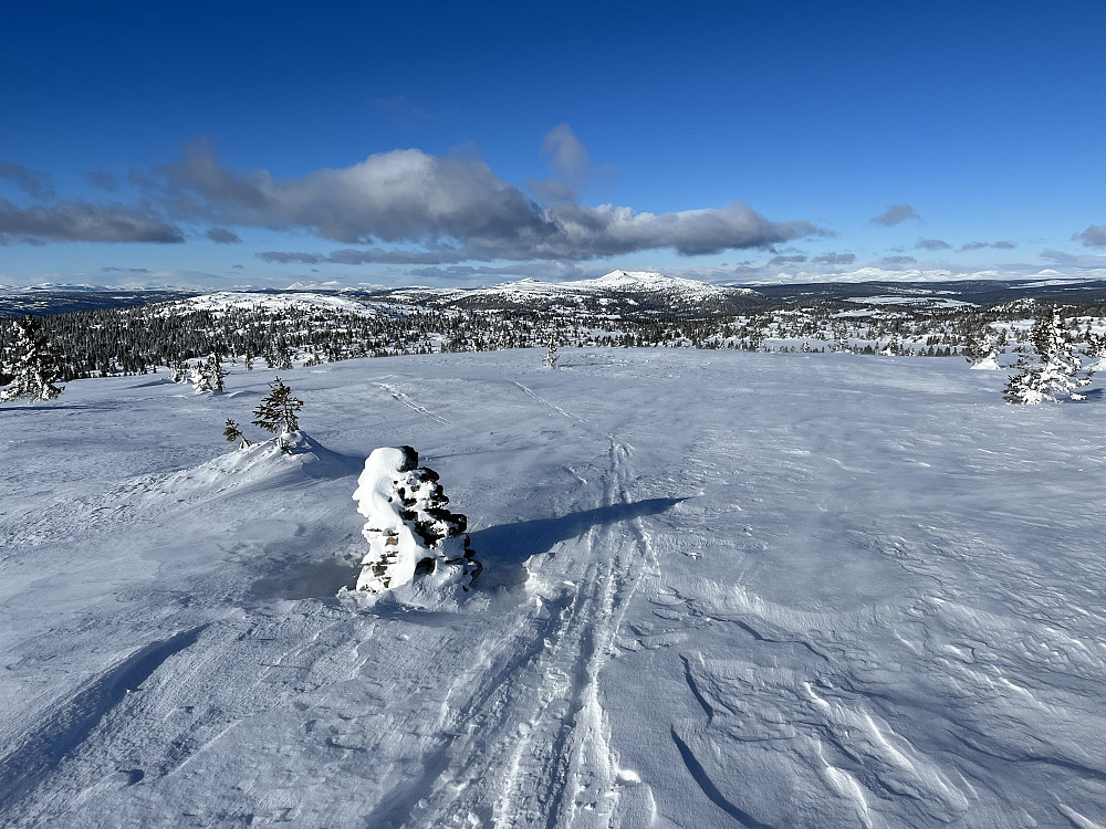 Fra Skinnfjellet (1050 m) mot nordvest.