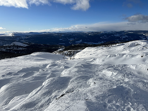 Fra Djupdalskampen (1125 m) mot vest.