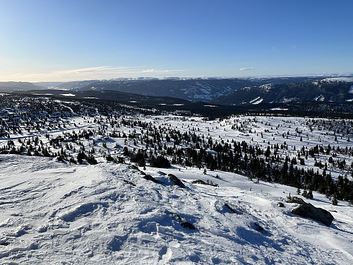 Fra Trabelifjellet (1094 m) mot syd.