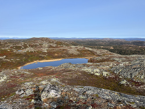 Fra Saulifjellet (1144 m) med tilbakeblikk på Blåfjell (1154 m) i nord.