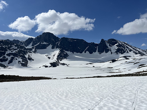 Fra Leirungsdalen mot Vestre Kalvehøgde og Leirungskampen.