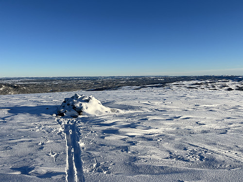 Toppvarden på Snuen (1179 m). Utsikt mot øst.