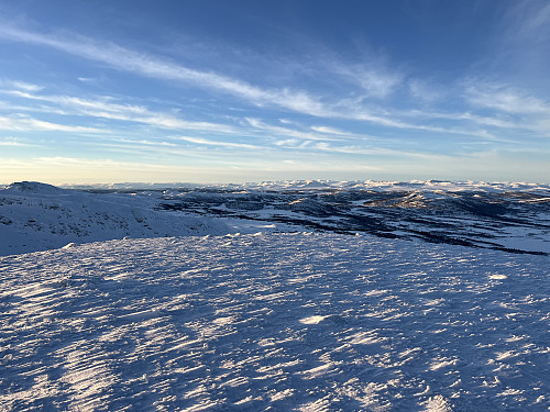 Utsikt mot vest fra Røssjøkollane (1287 m).