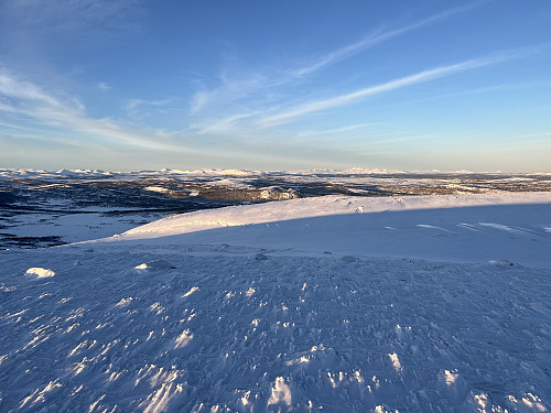 Utsikt mot nord fra Røssjøkollane (1287 m).