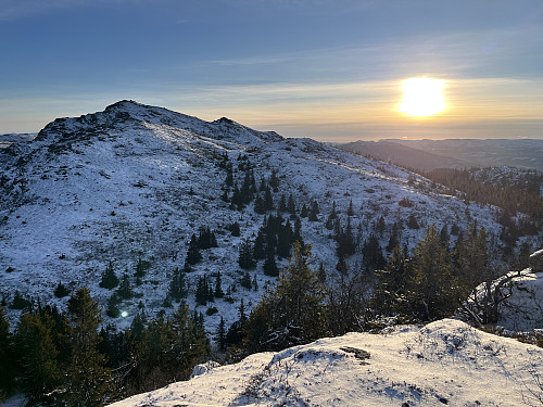 Fra Vardefjell i nord med utsikt mot Jordesmyrnatten (1135 m).