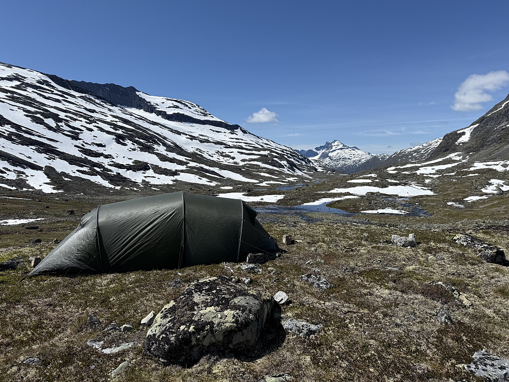 Teltplass ved 1400 meter.