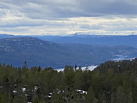 Utsikt Gaustadtoppen fra Slettfjell syd