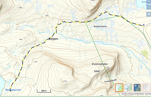 Ruta inn til Bjødnatjedn 