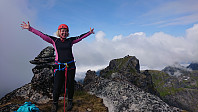 Jeg er normalt ikke en veldig jublende person, men akkurat på denne toppen så følte jeg for det