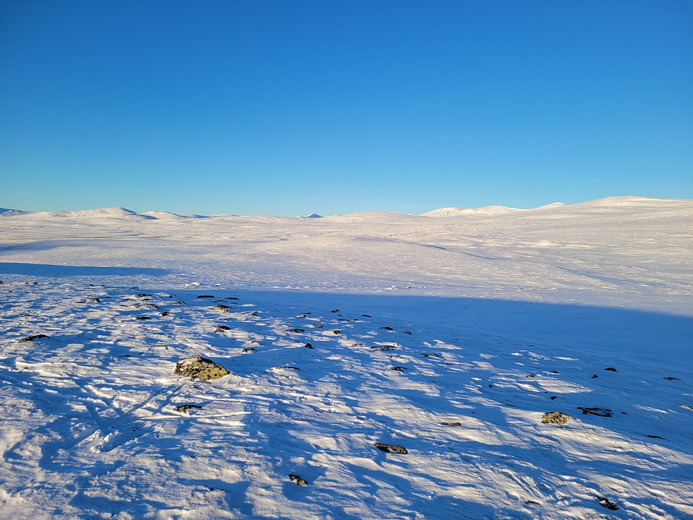 Det er vakkert i fjellet, men skulle hatt litt mere snø.