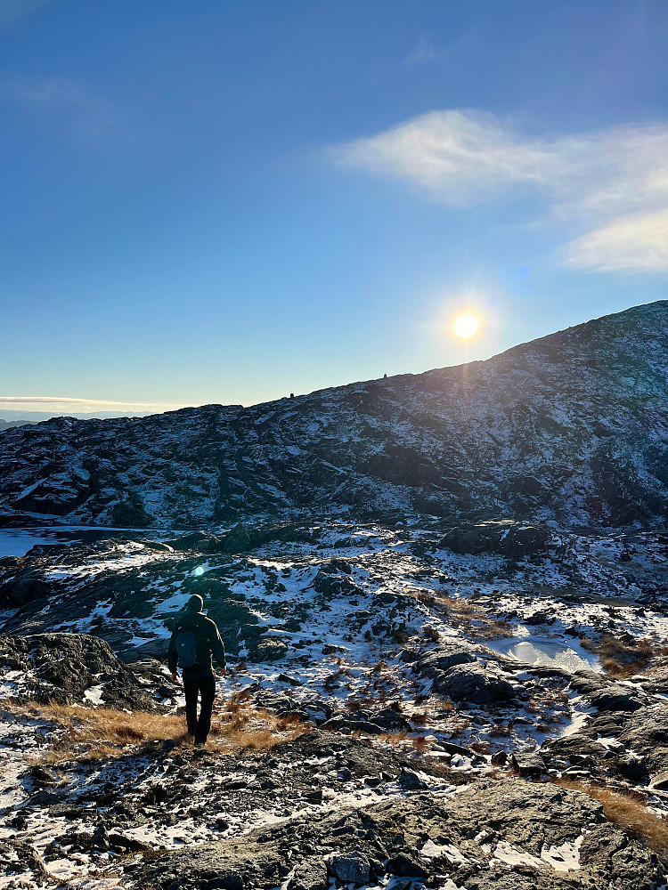D-vitaminer i fjeset på vei fra Gullfjellhalsen over til Gullfjelltoppen.