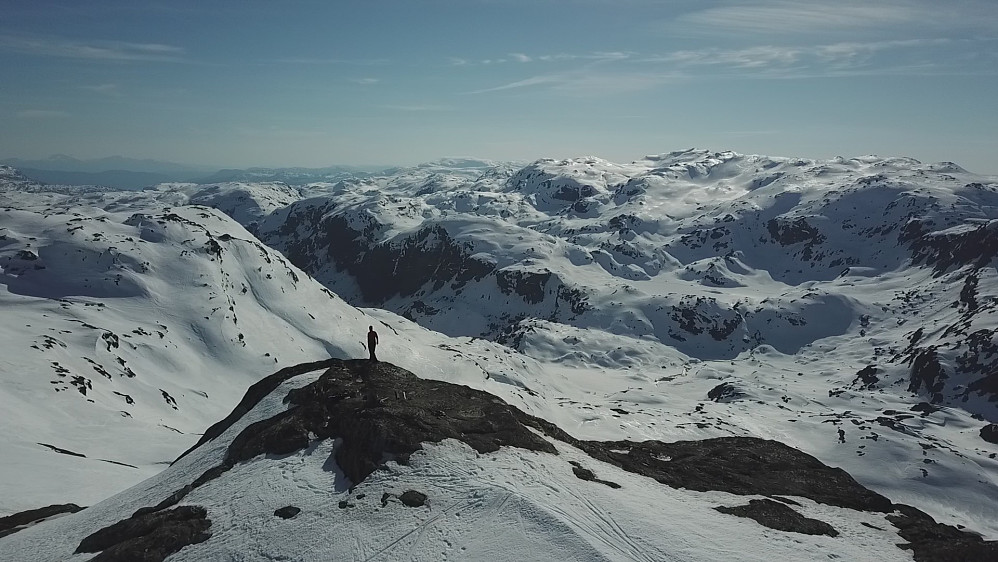 Toppen av Geitafjellet med Fuglafjellet i bakgrunnen