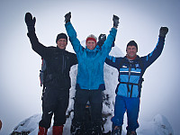 Lykke over å ha besteget alle toppene over 2000 moh. i Norge. Semeltinden ble den siste.