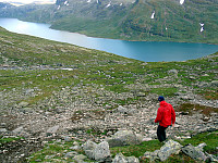 Ned bakkene mot Bygdin fra Gravafjellet.