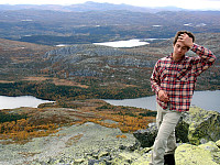 En blir sliten i denne bakken opp til Gaustatoppen!