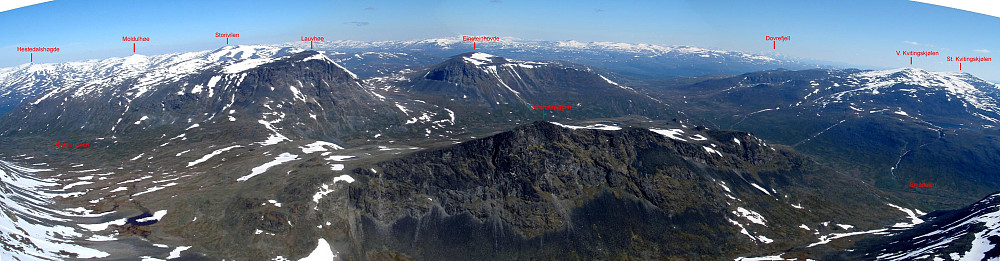 Panorama fra Vesletrollet.