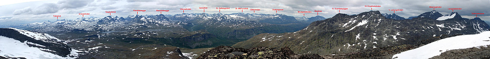 Panoramabilde fra Nordre Slettmarkhøe.