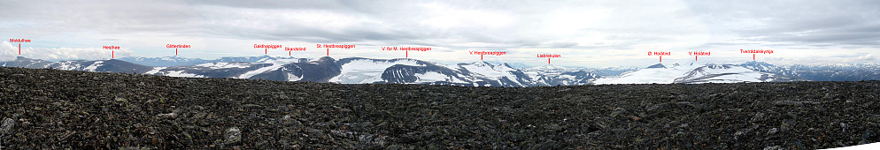 Panoramabilde fra Hestdalshøgde.