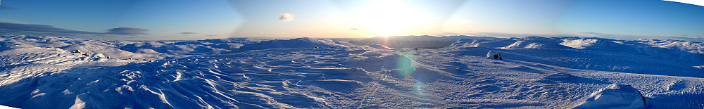 Panorama del 1 fra Ørneflag (øst-sør-vest).