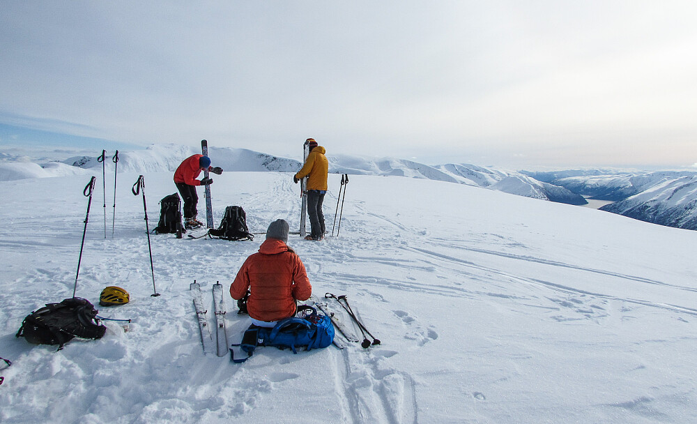 Pause på toppen av Nyastølseggi.