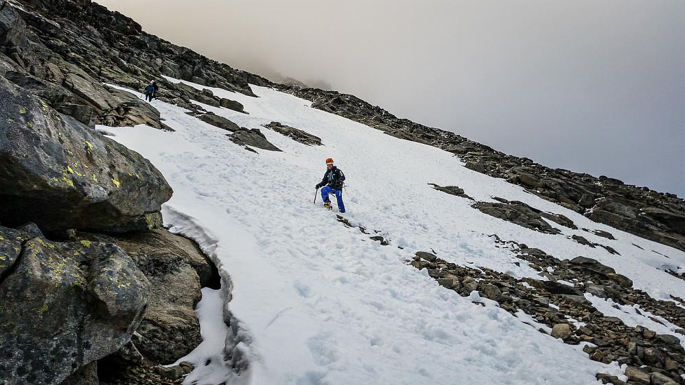 Andreas på vei ned snøfeltene. "Det var jo piece of cake da!".