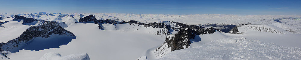 Panorama fra Galdhøpiggen.