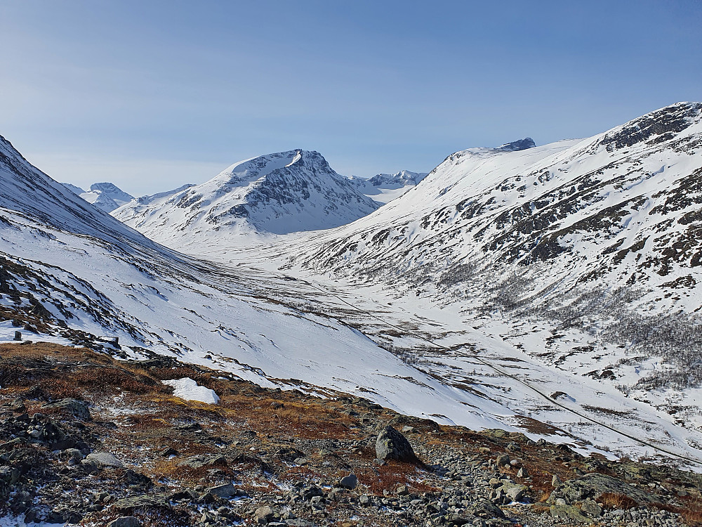 Oppstigning fra Spiterstulen dag 3. Lite snø i østre del av Jotunheimen denne vinteren.