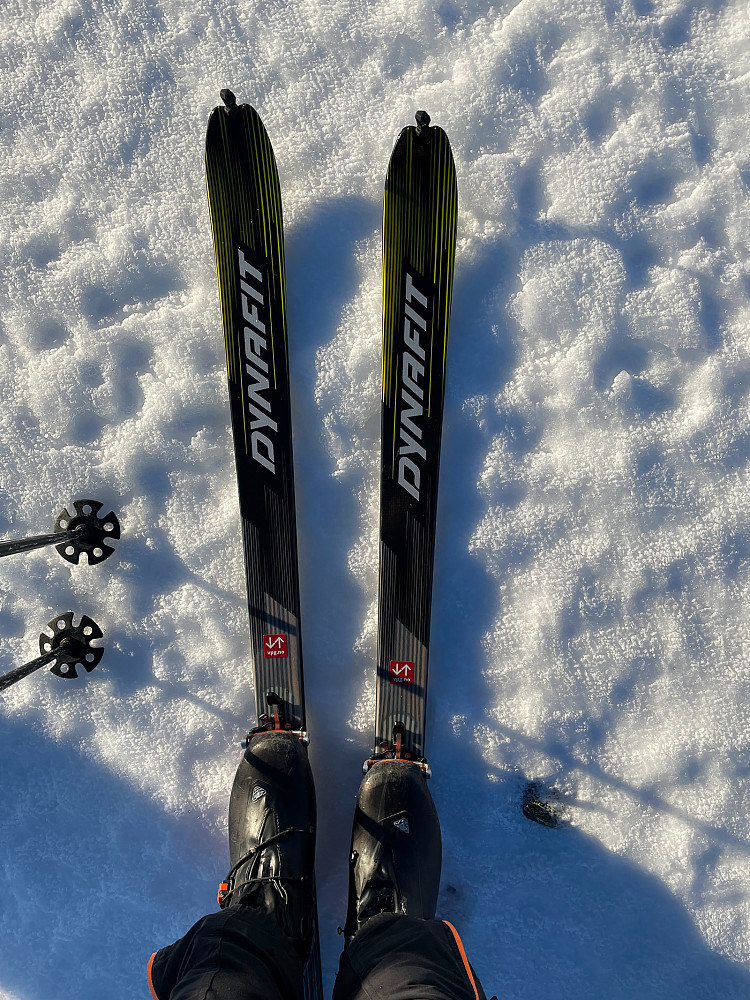 Fornøyd med de nye Dynafit Mezzalama skiene :)