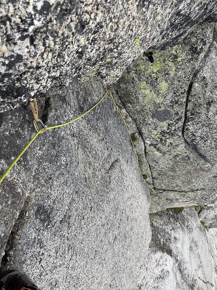 En litt bratt taulengde etter svaet opp mot fortoppen.