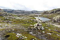 Skilt mot Blåfjellhytta, like nord for Stora Gilavatnet.