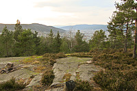 Utsikt mot Drammen fra Nordbykollen.