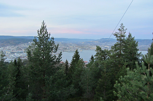 Fin utsikt fra Nordbykollen mot Lier.