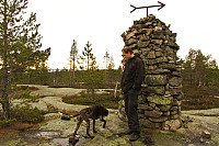 Øyvind og Frigg på Storsteinsfjellvarden.