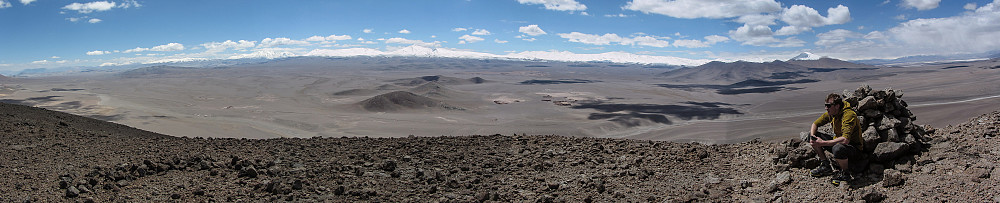 Panorama fra den første toppen.
