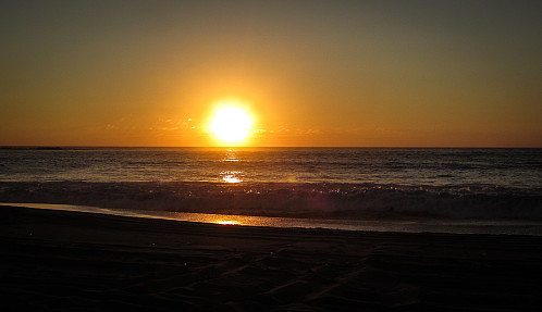 Solnedgang i Stillehavet.