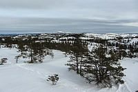 Utsikt mot Jonsknuten fra Fjellstulfjellet.