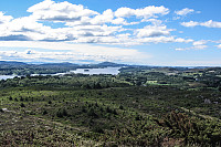 Utsikt mot Boknafjellet fra Dyrafjellet.