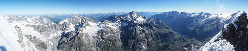 Panorama nordover fra Matterhorn.