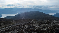 Utsikt vestover fra Storehaugfjellet.