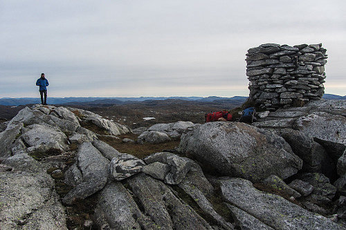 Rasmus på toppen av Svadfjellet.