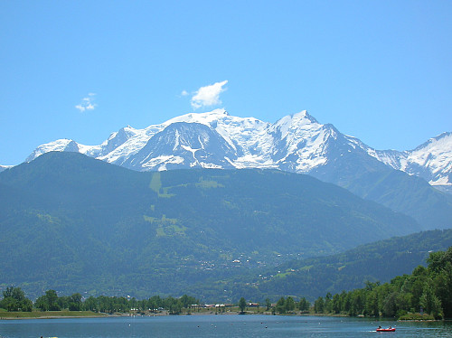 Mont Blanc sett fra Lake Passy